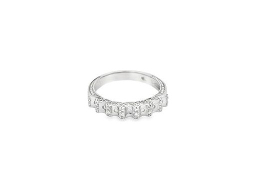 18K White Gold Eternity Band with Natural Round Brilliant Diamonds
